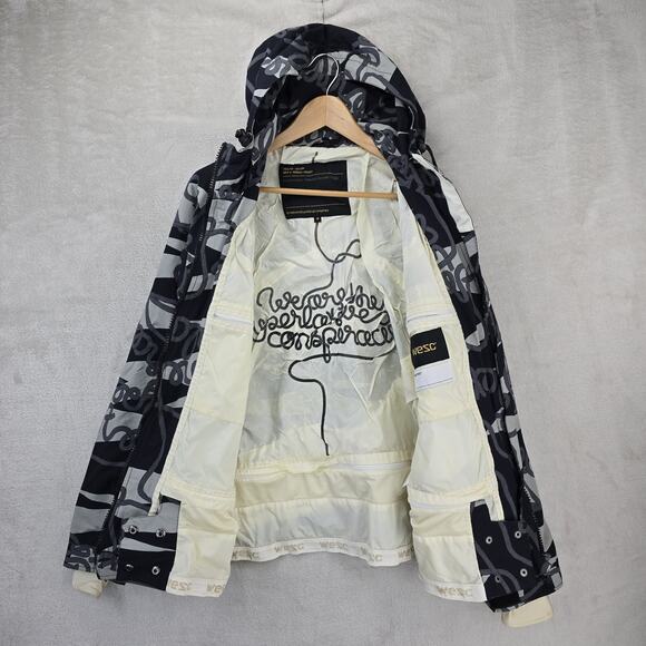 WESC Hooded Jacket Mens Medium Lester Lasso AOP Y2K Snowboard Skater Vintage - Picture 9 of 16